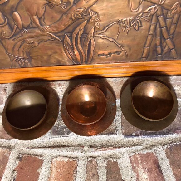 Vintage Chinese copper bowl & saucer - Picture 5 of 14